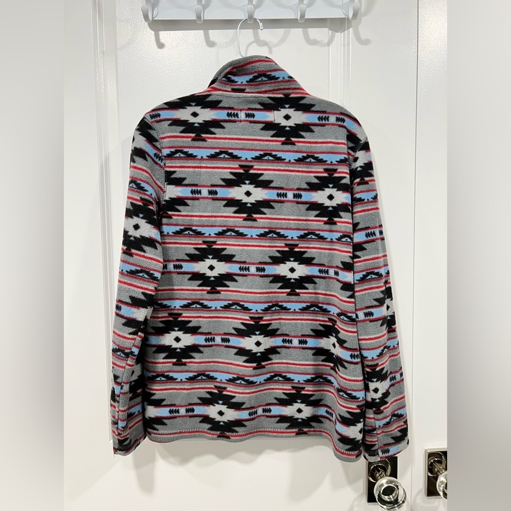 Victory Outfitters Aztec Print 1/4 Zip Fleece Pullover Southwestern Jacket men L - Picture 3 of 8